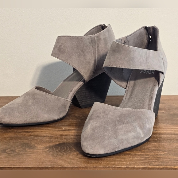 Eileen Fisher Suede Mina Wedge Heels Garnett Hill Women's Size 9 - Picture 3 of 8